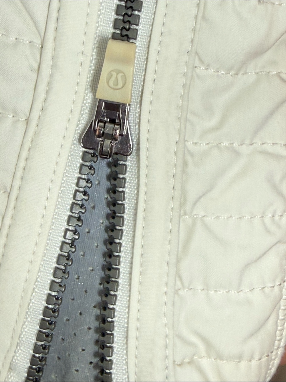 lululemon athletica Performance Zip Jacket in Cream and Gray - Picture 4 of 5